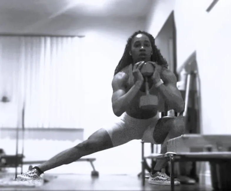 image if sydney doing goblet squats